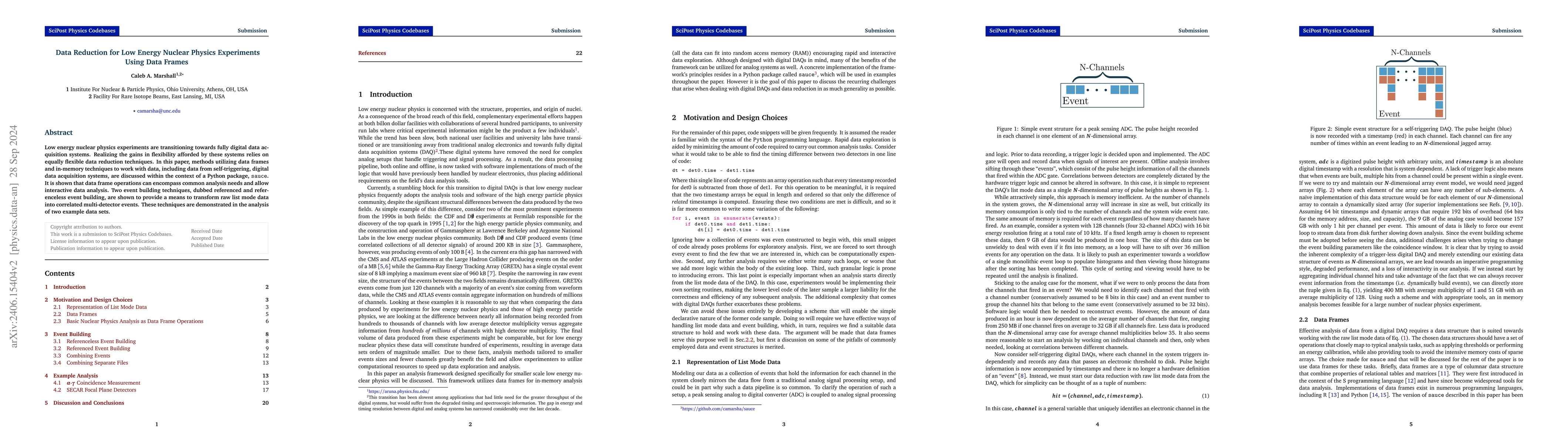 Thumbnail for Data Reduction for Low Energy Nuclear Physics Experiments Using Data
  Frames