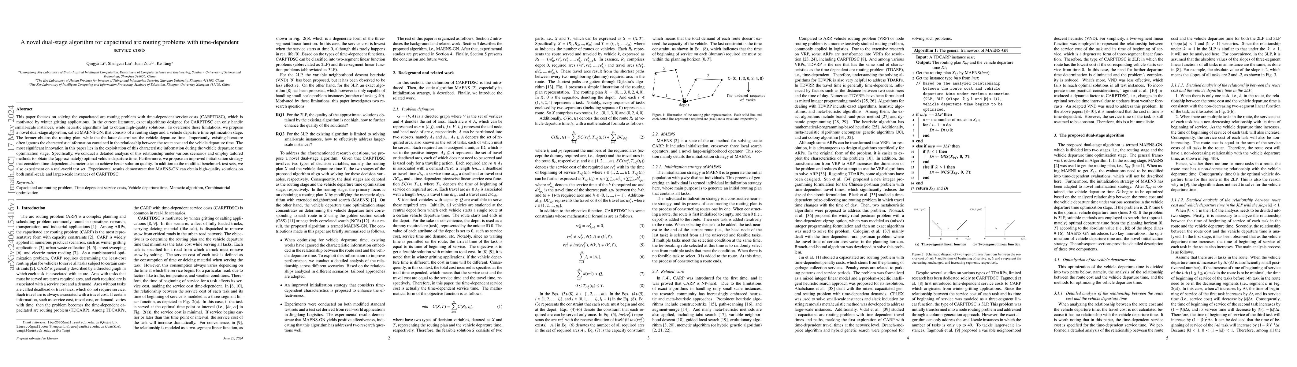 Thumbnail for A novel dual-stage algorithm for capacitated arc routing problems with
  time-dependent service costs