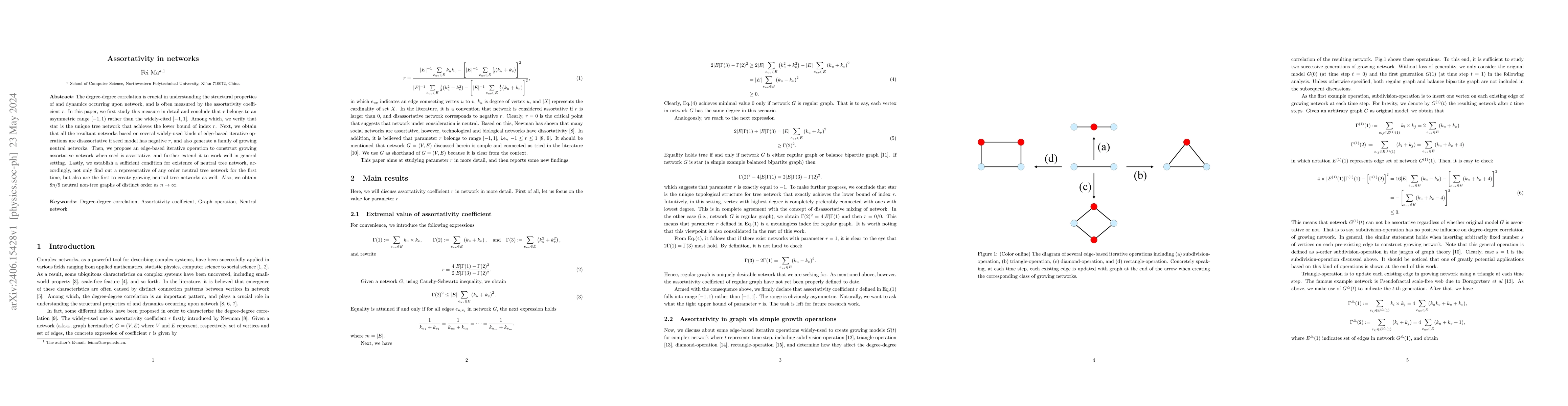 Thumbnail for Assortativity in networks