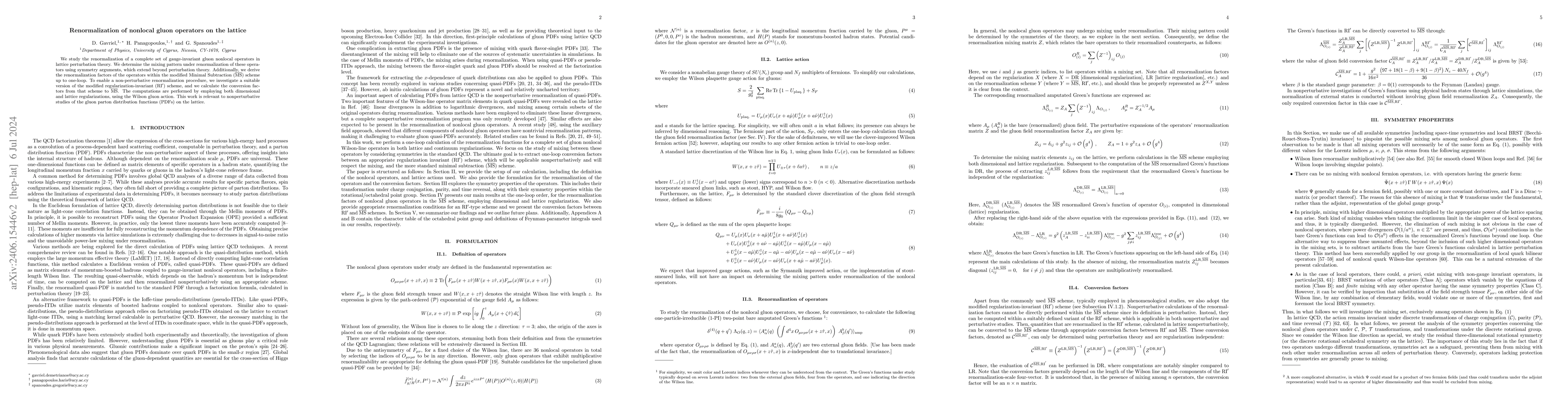 Thumbnail for Renormalization of nonlocal gluon operators on the lattice
