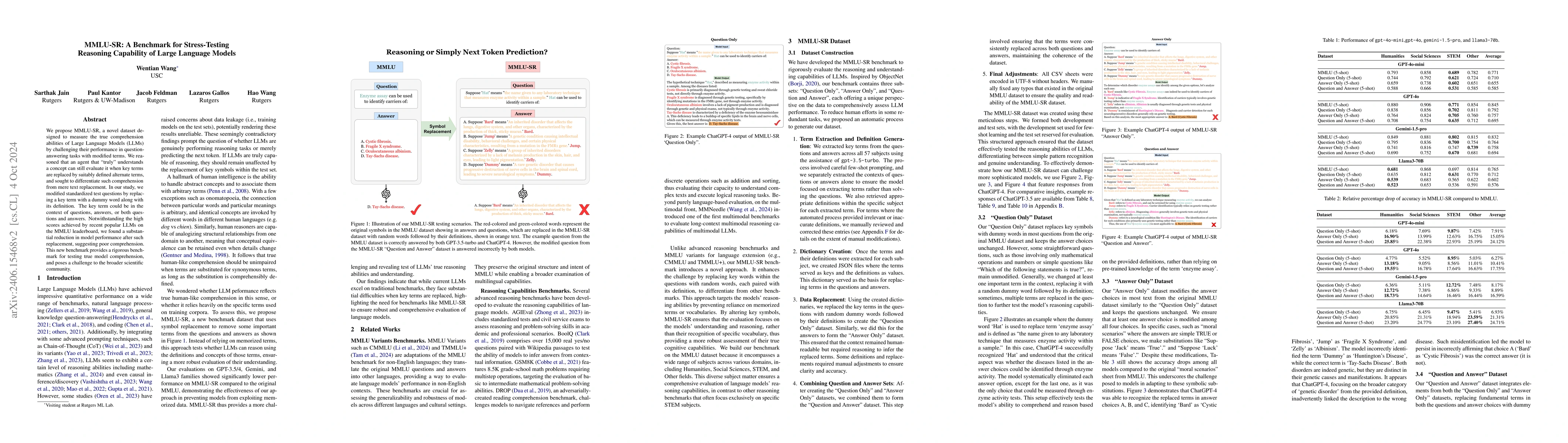 Thumbnail for Reasoning or Simply Next Token Prediction? A Benchmark for
  Stress-Testing Large Language Models