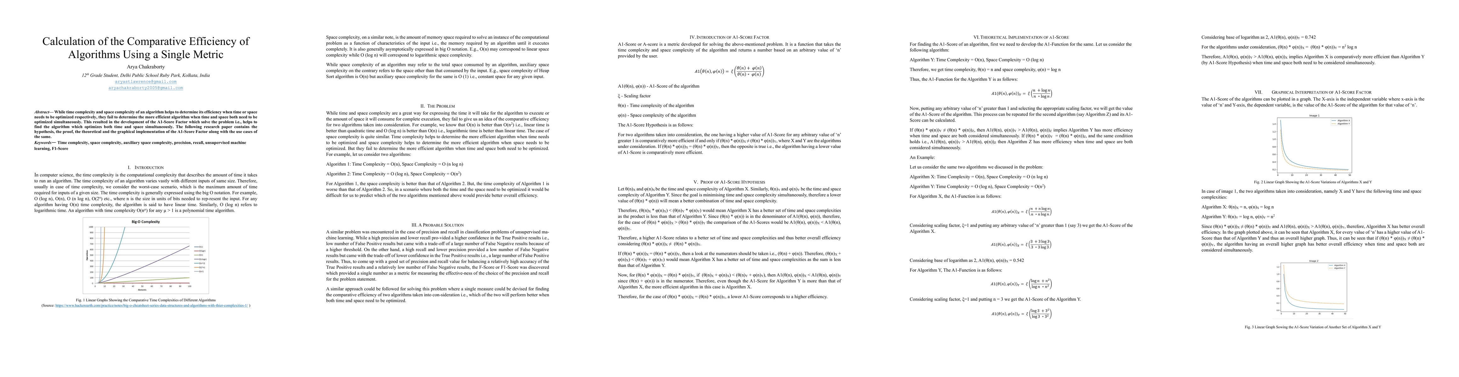 Thumbnail for Calculation of the Comparative Efficiency of Algorithms Using a Single
  Metric