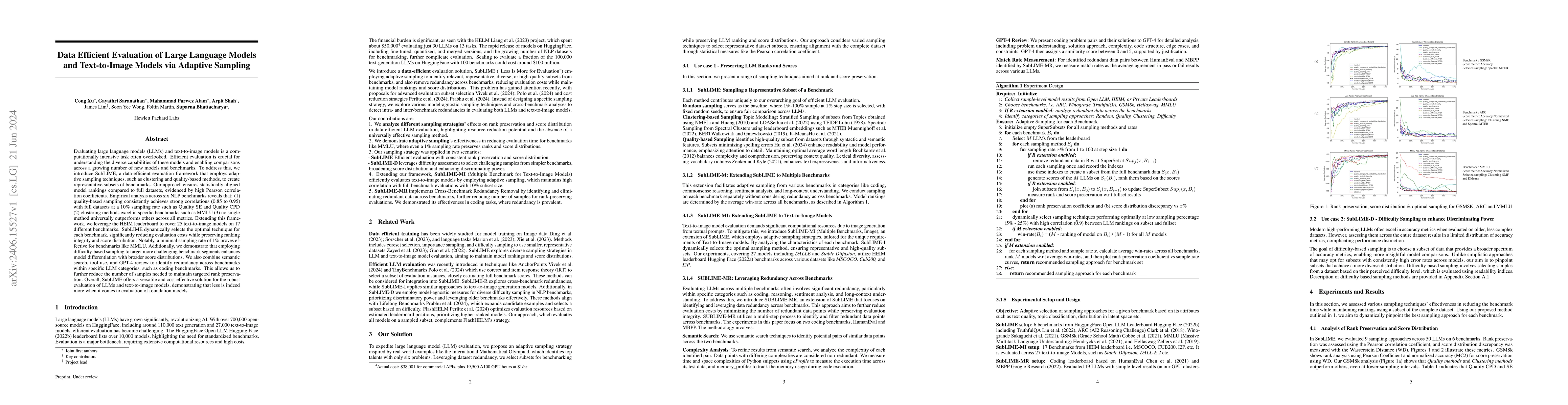 Thumbnail for Data Efficient Evaluation of Large Language Models and Text-to-Image
  Models via Adaptive Sampling