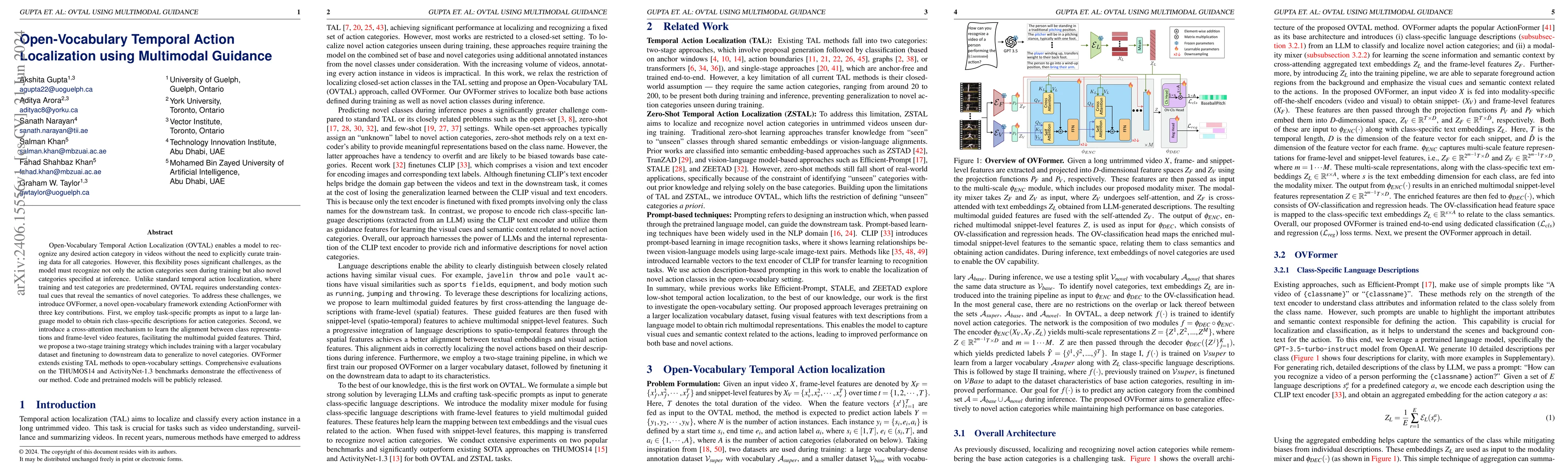 Thumbnail for Open-Vocabulary Temporal Action Localization using Multimodal Guidance
