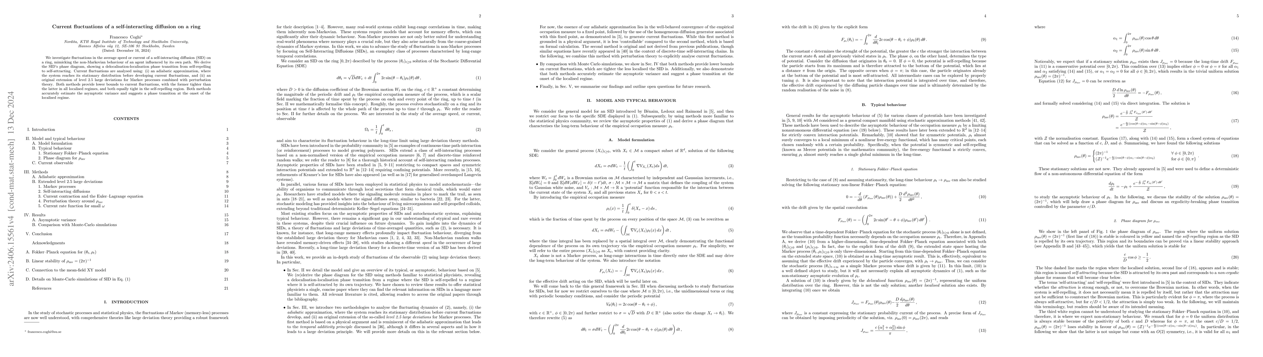 Thumbnail for Current fluctuations of a self-interacting diffusion on a ring