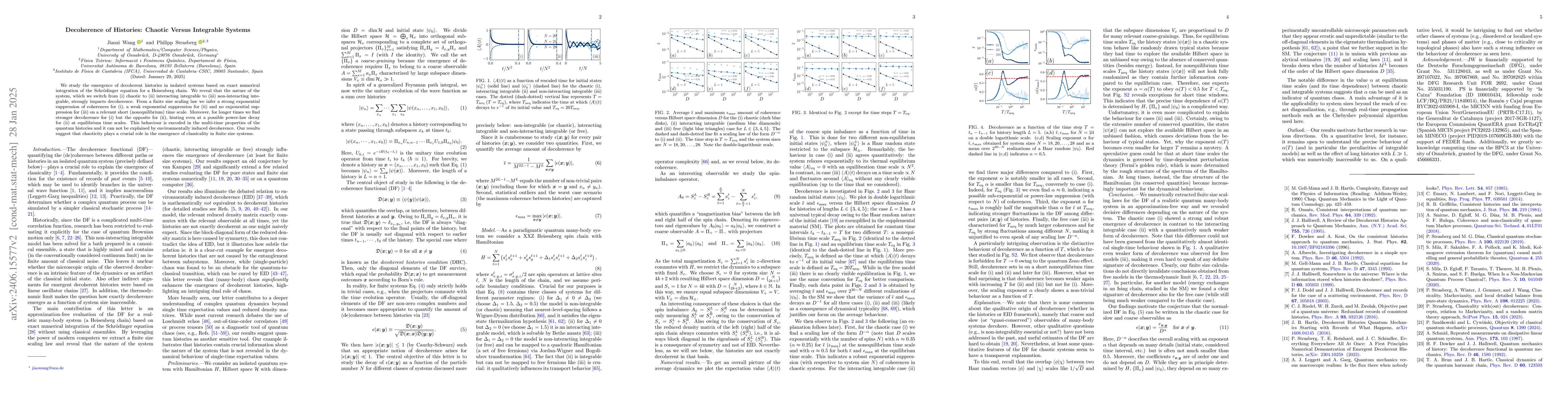 Thumbnail for Decoherence of Histories: Chaotic Versus Integrable Systems