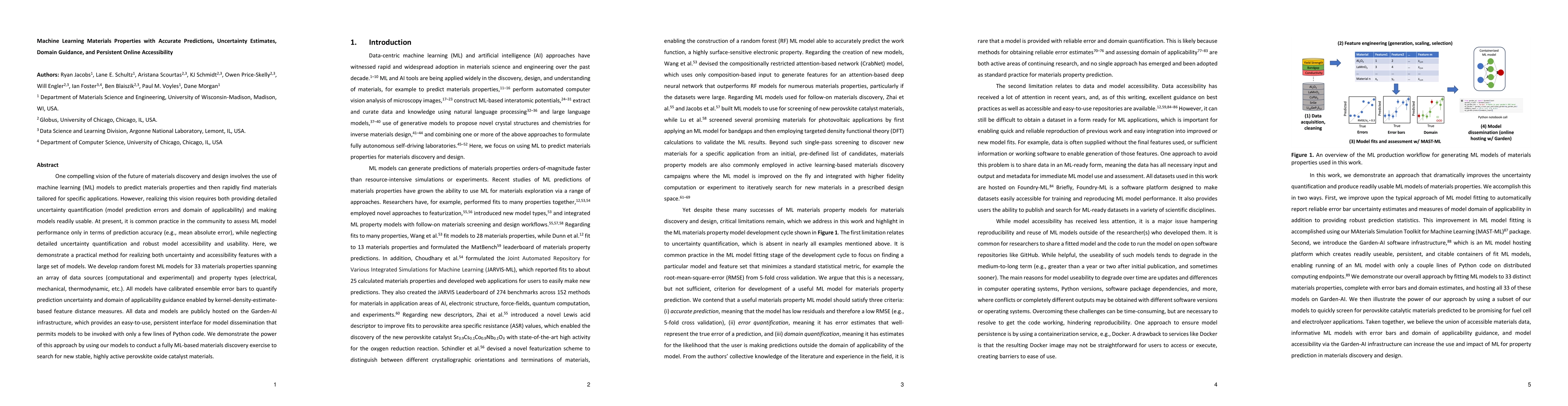 Thumbnail for Machine Learning Materials Properties with Accurate Predictions,
  Uncertainty Estimates, Domain Guidance, and Persistent Online Accessibility