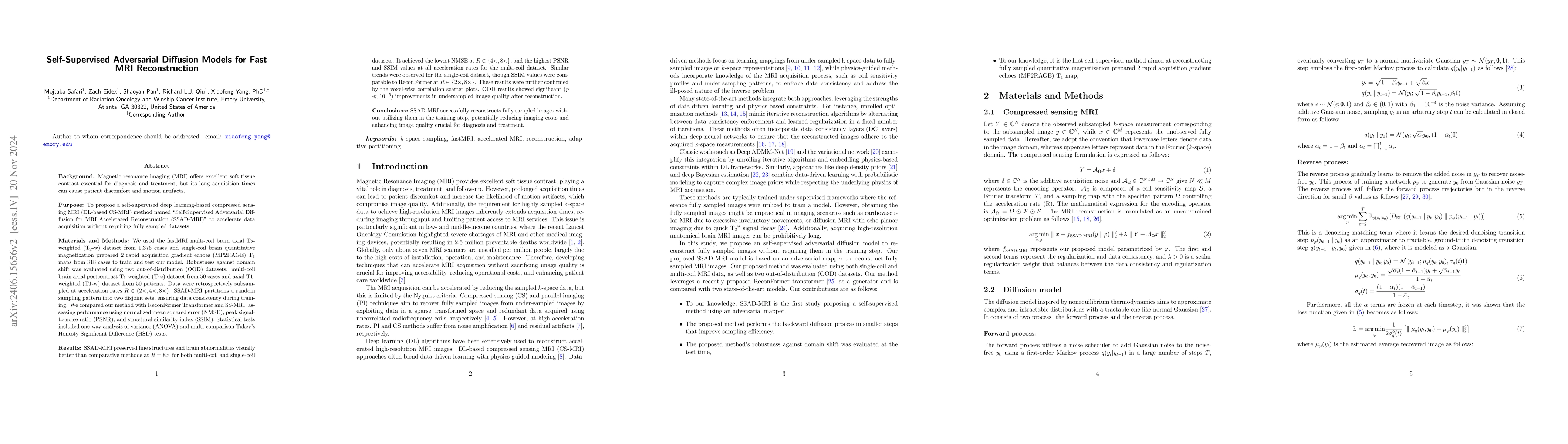 Thumbnail for Adaptive Self-Supervised Consistency-Guided Diffusion Model for
  Accelerated MRI Reconstruction