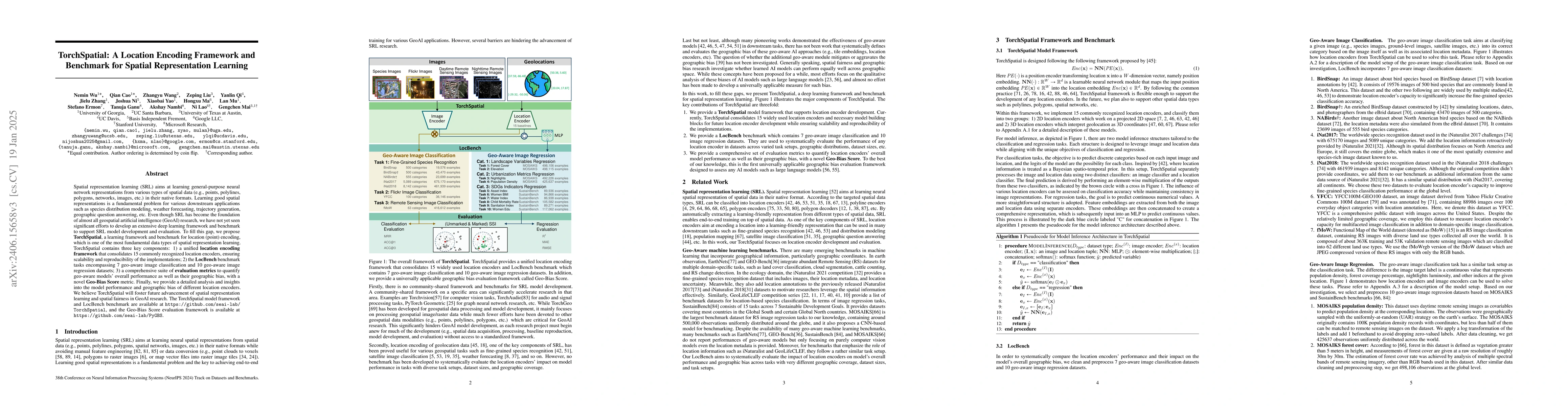 Thumbnail for TorchSpatial: A Location Encoding Framework and Benchmark for Spatial
  Representation Learning