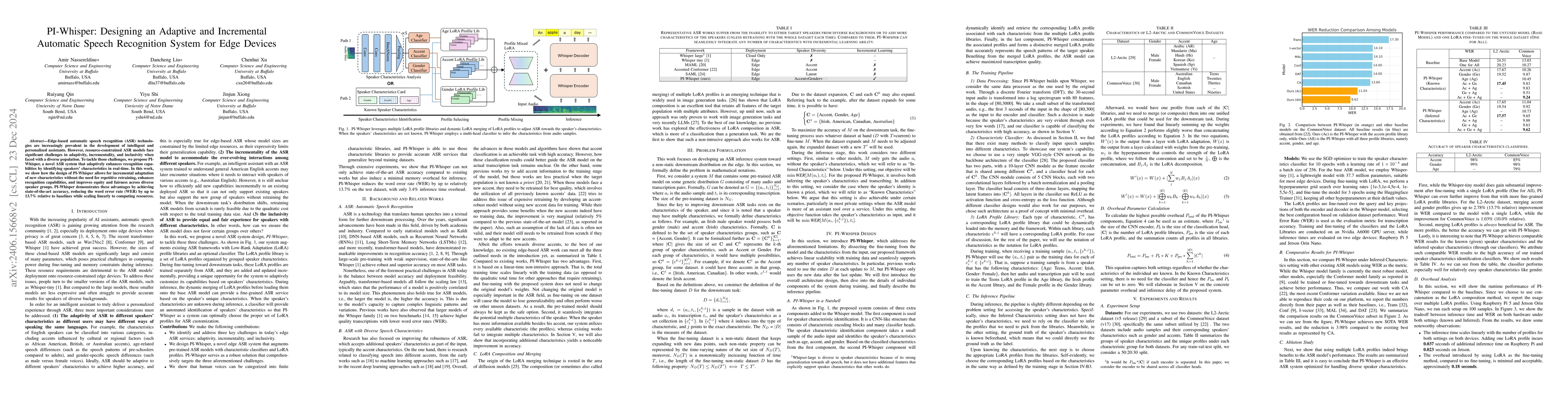 Thumbnail for PI-Whisper: An Adaptive and Incremental ASR Framework for Diverse and
  Evolving Speaker Characteristics