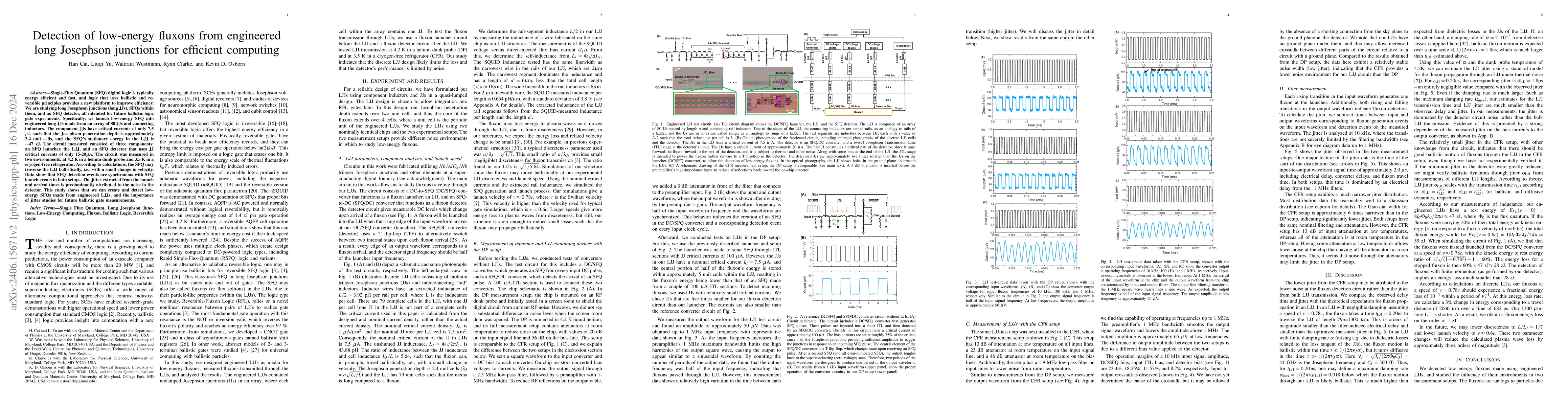 Thumbnail for Fluxon transmission measurements of engineered long Josephson junctions
  for efficient computing