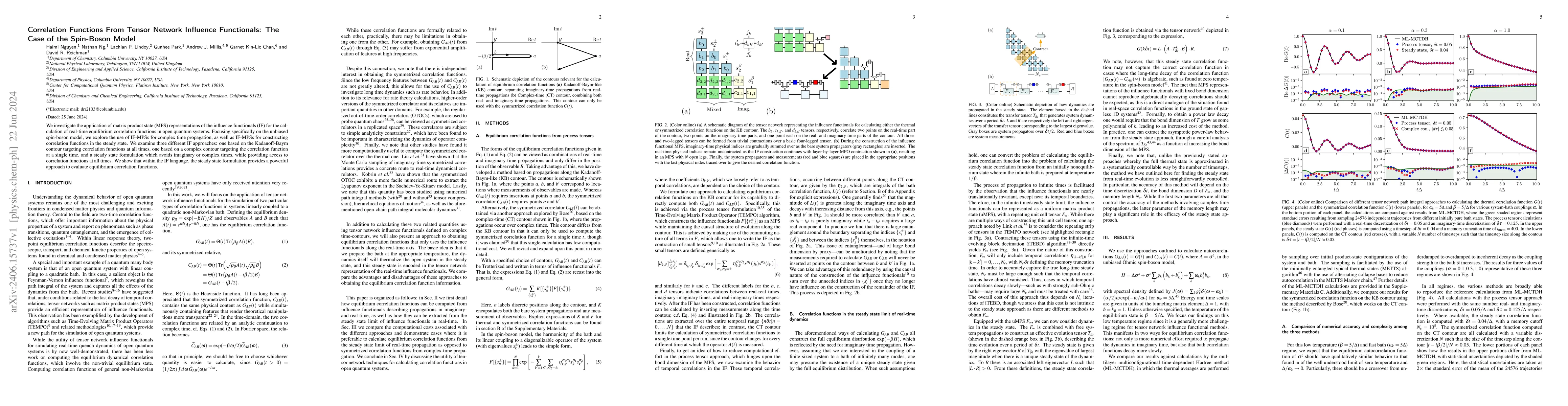 Thumbnail for Correlation Functions From Tensor Network Influence Functionals: The
  Case of the Spin-Boson Model