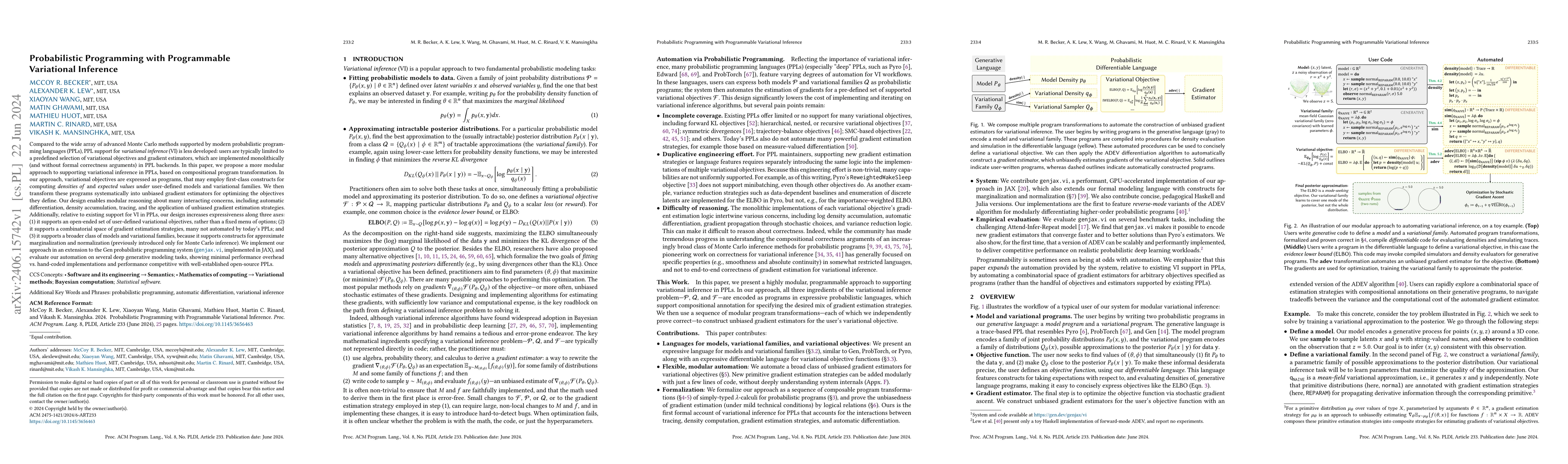 Thumbnail for Probabilistic Programming with Programmable Variational Inference
