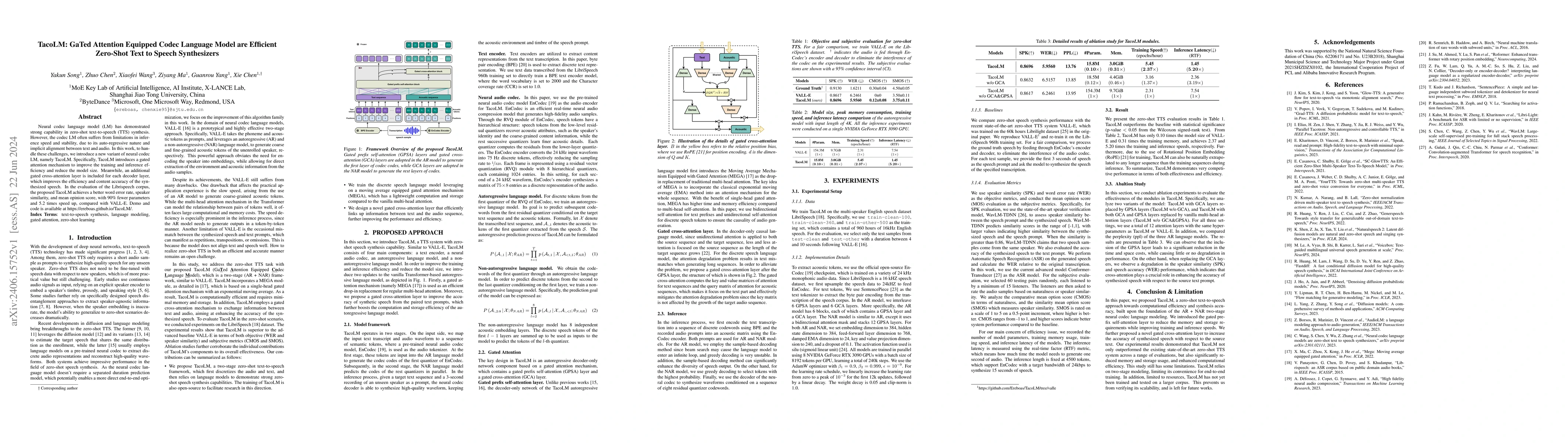 Thumbnail for TacoLM: GaTed Attention Equipped Codec Language Model are Efficient
  Zero-Shot Text to Speech Synthesizers