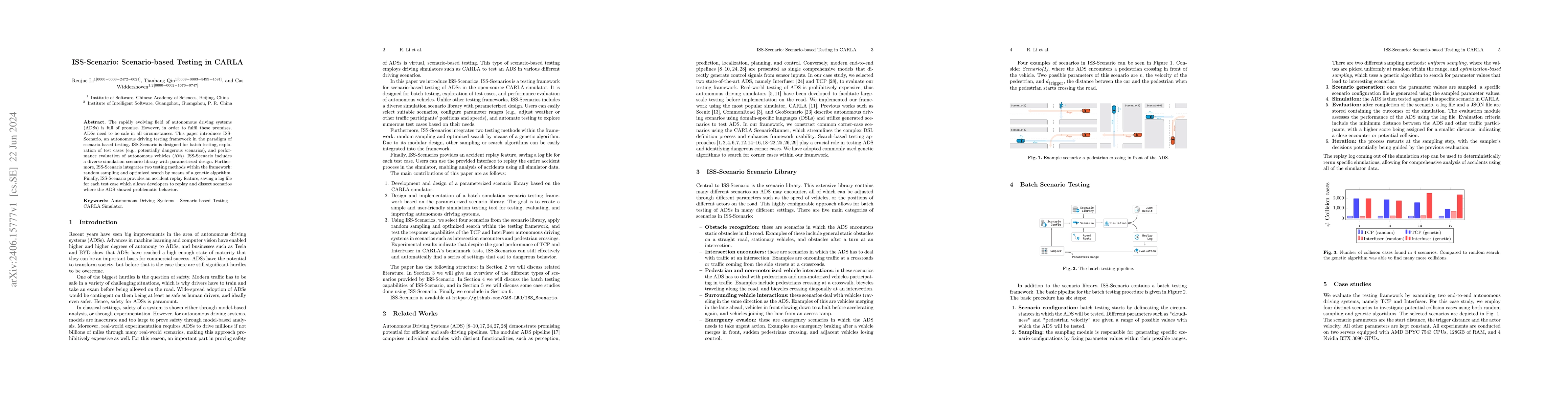 Thumbnail for ISS-Scenario: Scenario-based Testing in CARLA