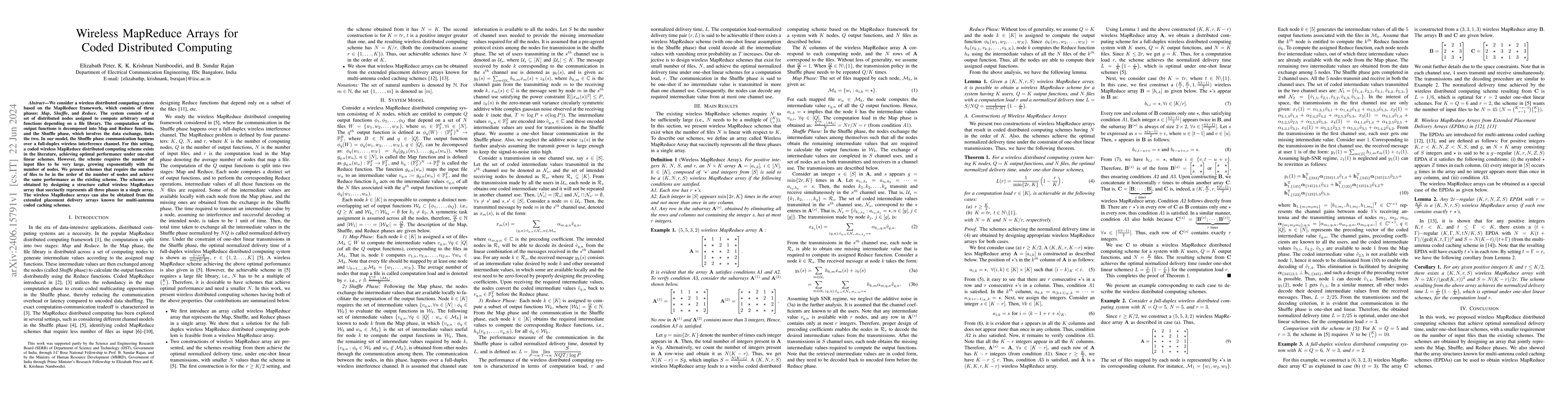 Thumbnail for Wireless MapReduce Arrays for Coded Distributed Computing