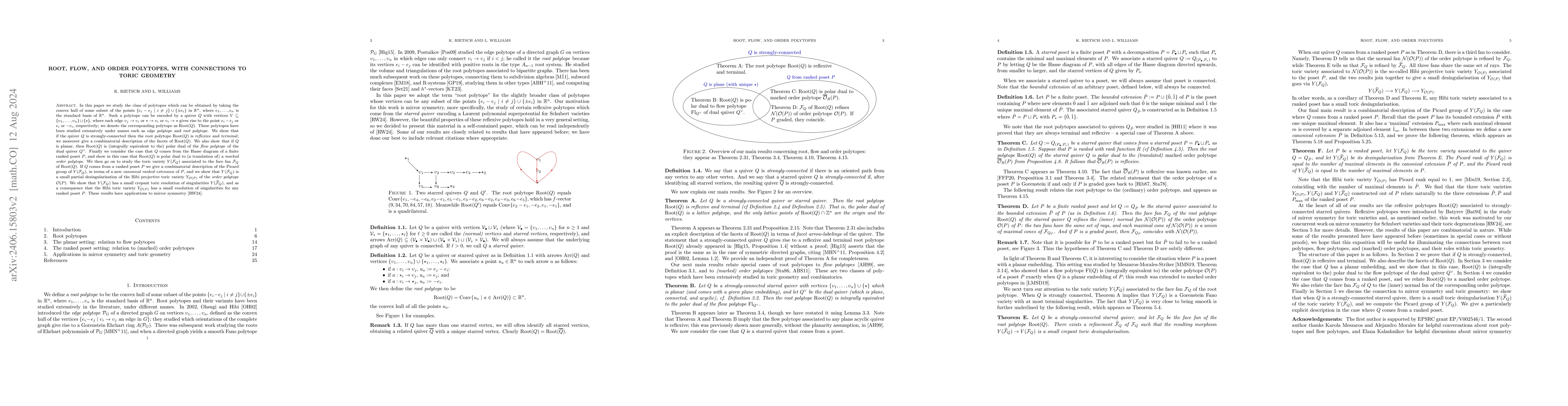 Thumbnail for Root polytopes, flow polytopes, and order polytopes