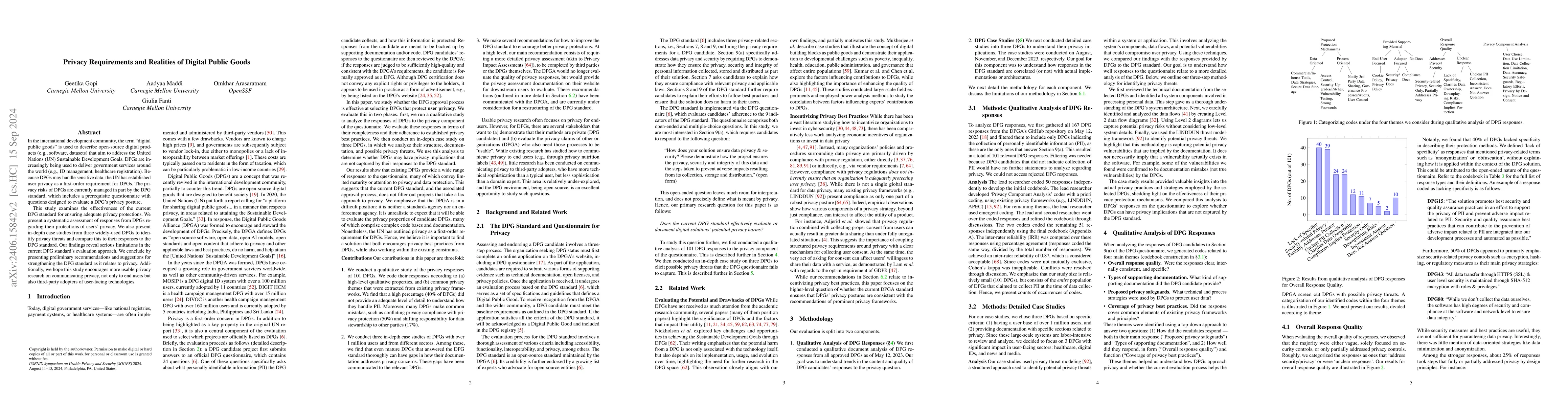 Thumbnail for Privacy Requirements and Realities of Digital Public Goods