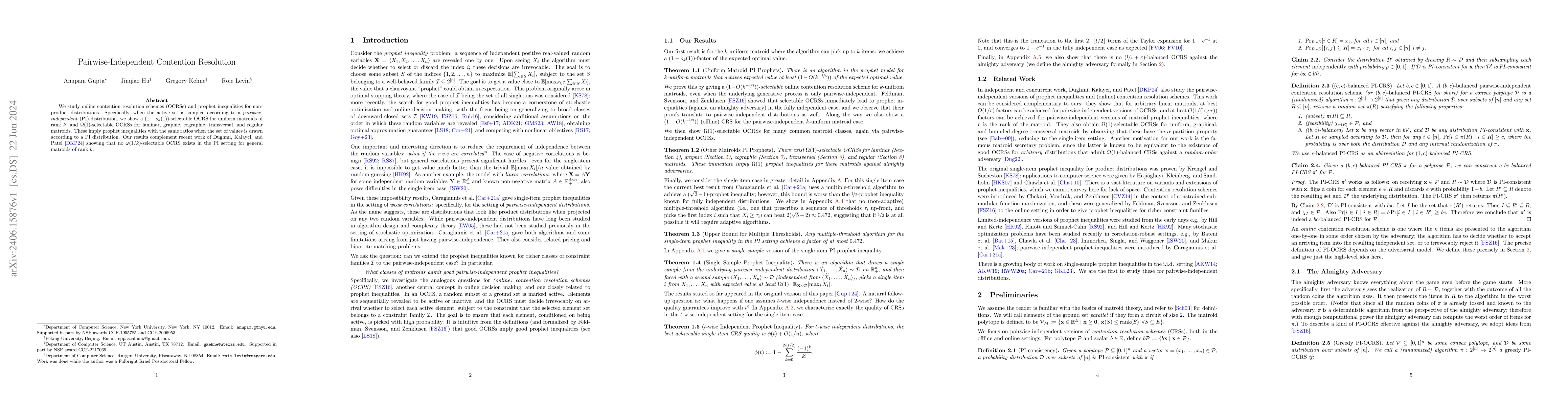 Thumbnail for Pairwise-Independent Contention Resolution