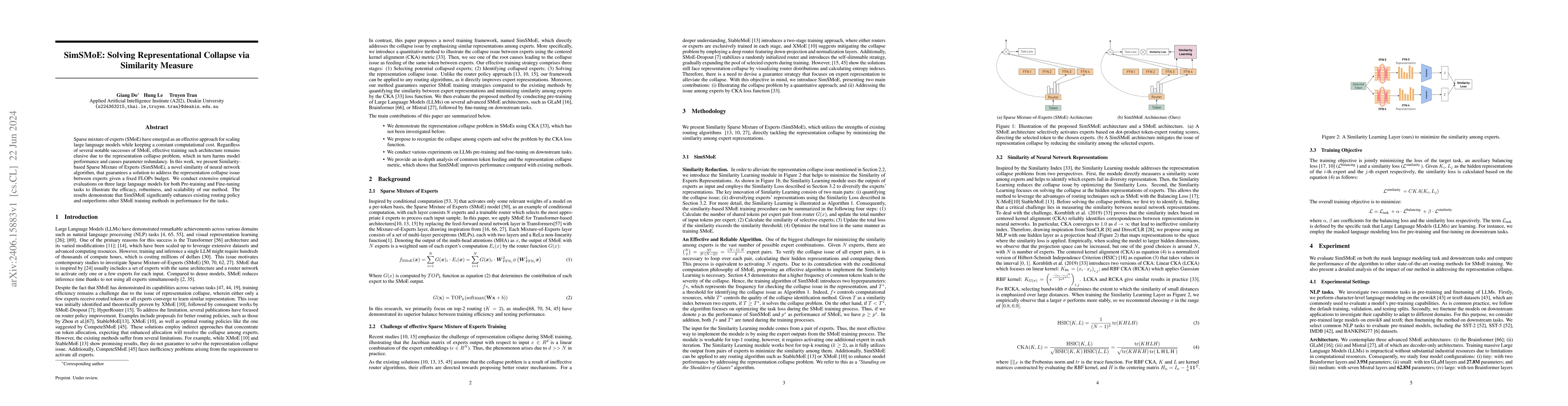 Thumbnail for SimSMoE: Solving Representational Collapse via Similarity Measure