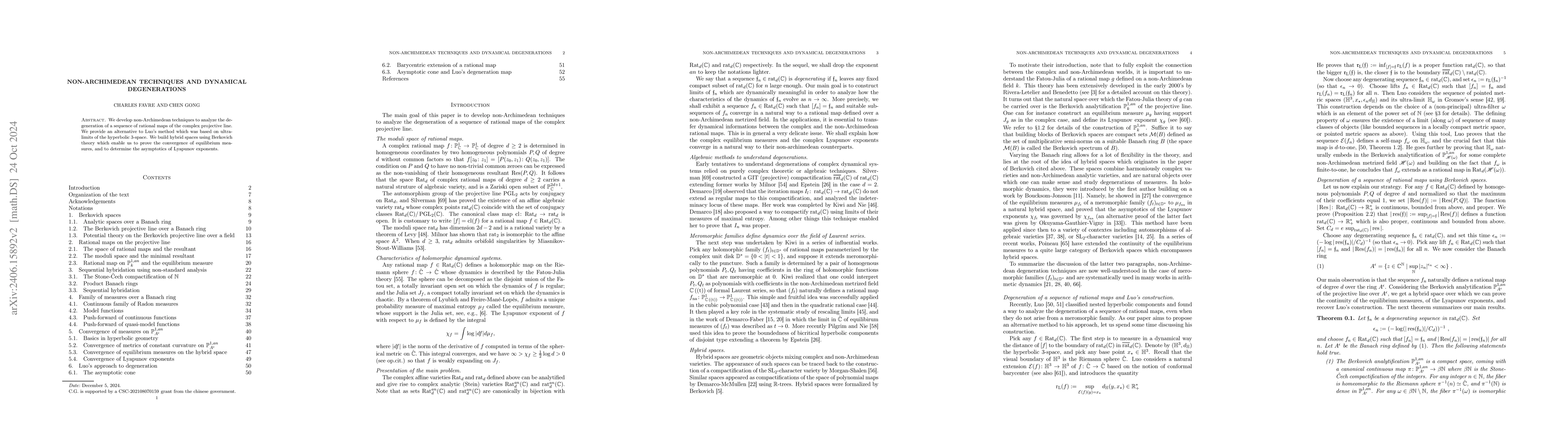 Thumbnail for Non-Archimedean techniques and dynamical degenerations