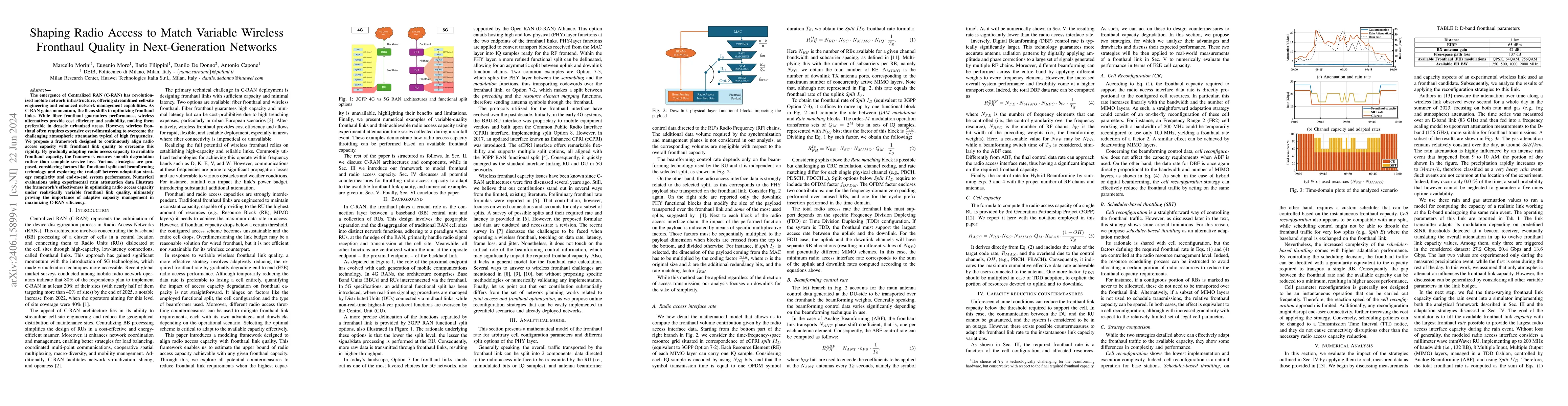 Thumbnail for Shaping Radio Access to Match Variable Wireless Fronthaul Quality in
  Next-Generation Networks