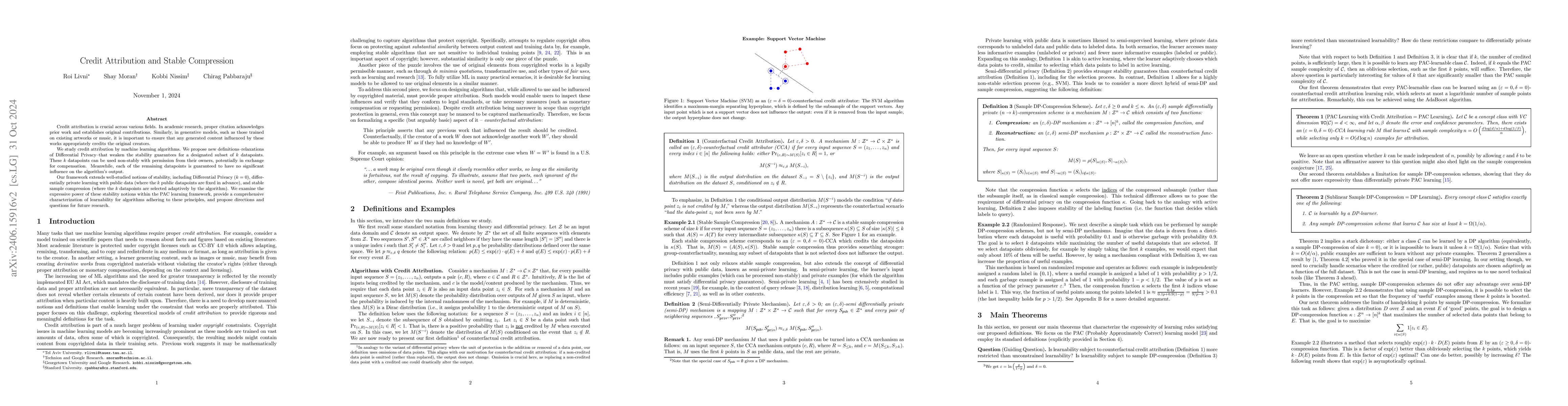 Thumbnail for Credit Attribution and Stable Compression