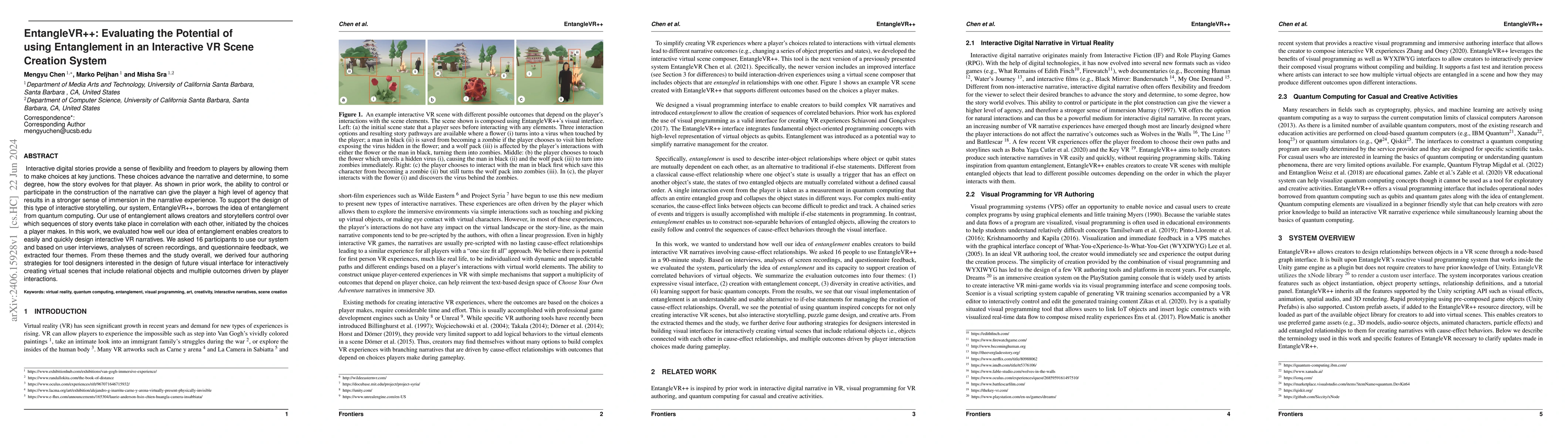 Thumbnail for EntangleVR++: Evaluating the Potential of using Entanglement in an
  Interactive VR Scene Creation System