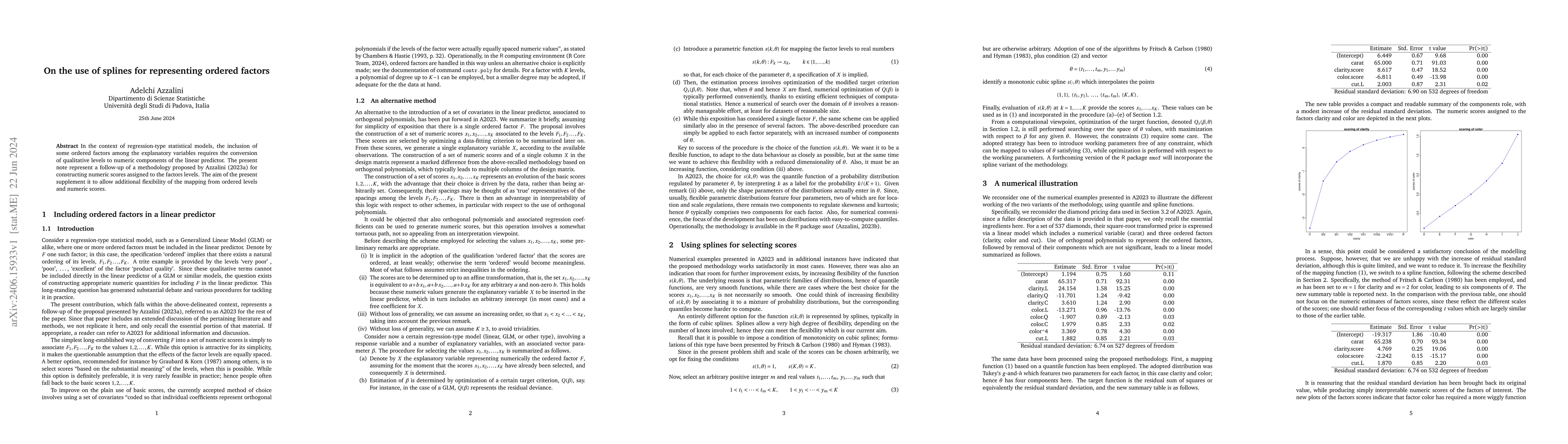 Thumbnail for On the use of splines for representing ordered factors