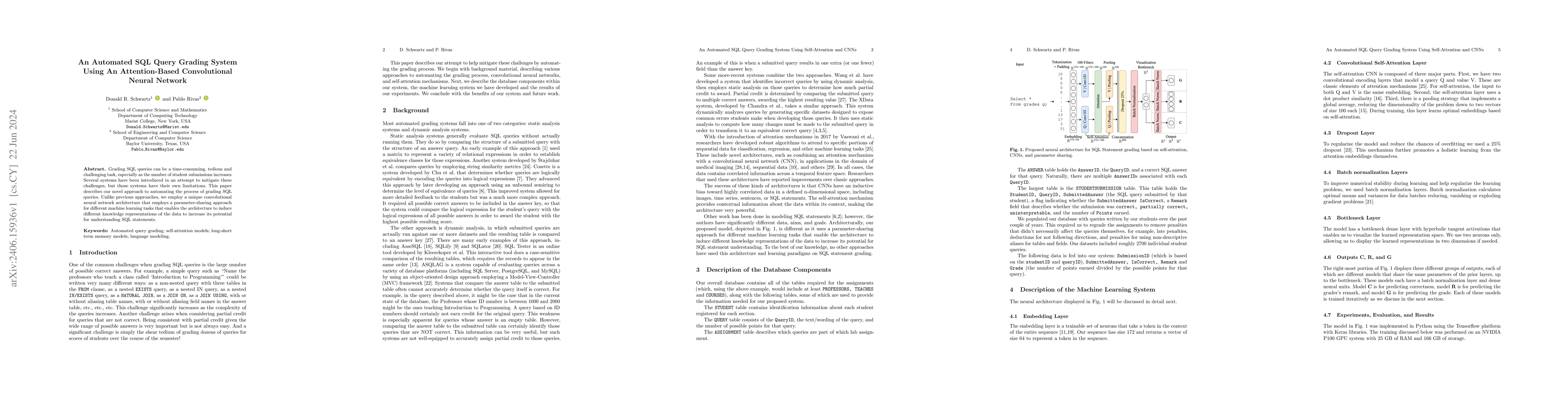 Thumbnail for An Automated SQL Query Grading System Using An Attention-Based
  Convolutional Neural Network