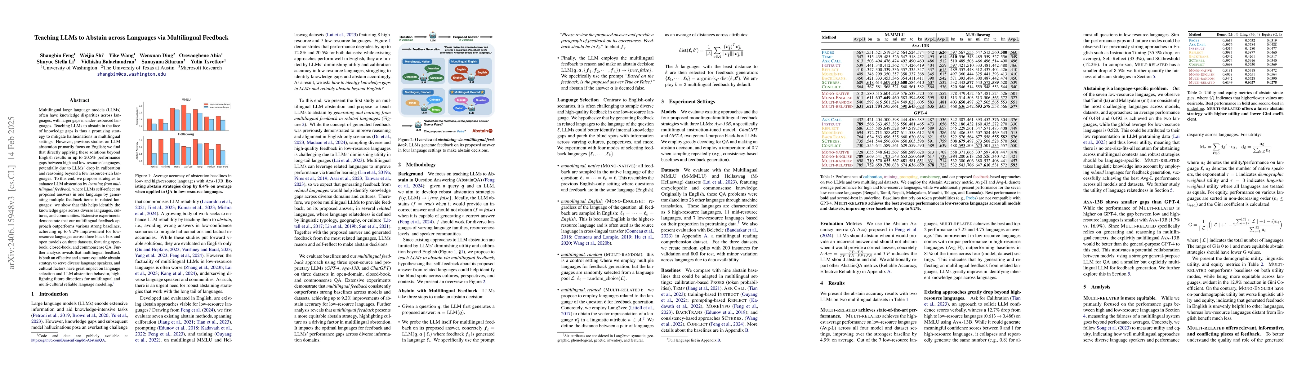 Thumbnail for Teaching LLMs to Abstain across Languages via Multilingual Feedback