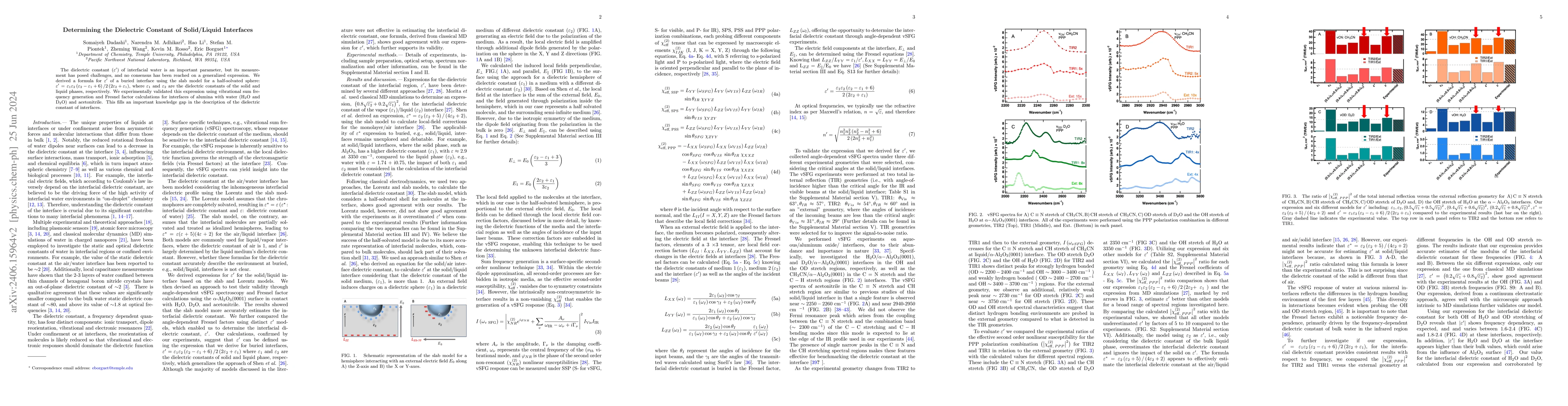 Thumbnail for Determining the Dielectric Constant of Solid/Liquid Interfaces