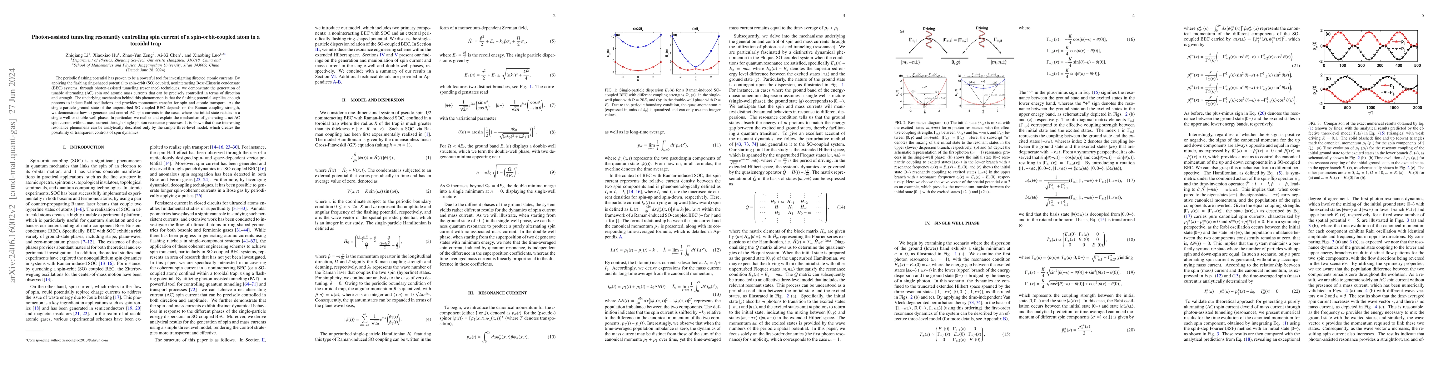 Thumbnail for Photon-assisted tunneling resonantly controlling spin current of a
  spin-orbit-coupled atom in a toroidal trap