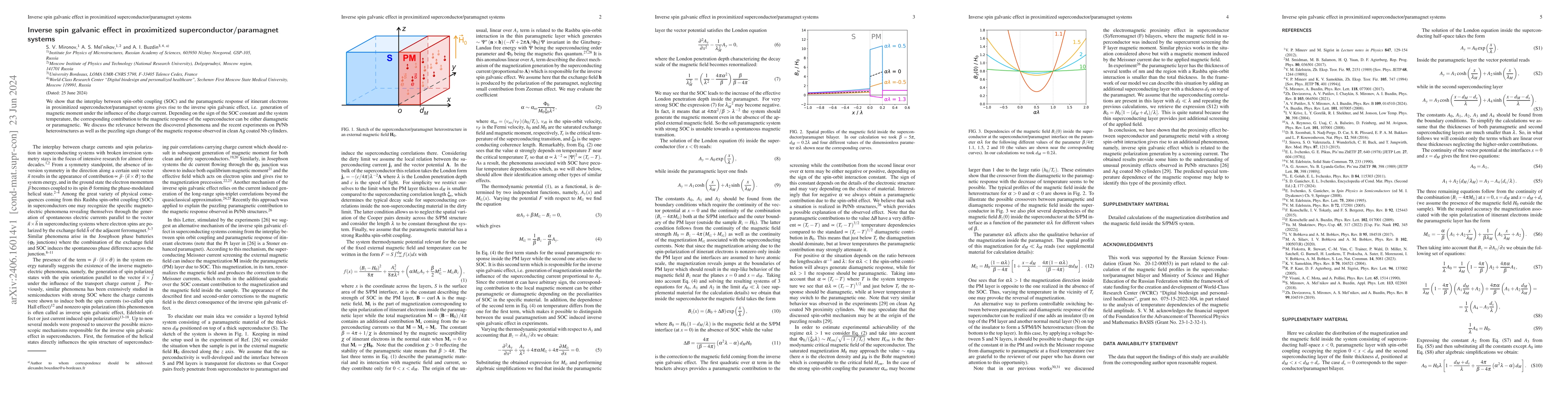 Thumbnail for Inverse spin galvanic effect in proximitized superconductor/paramagnet
  systems