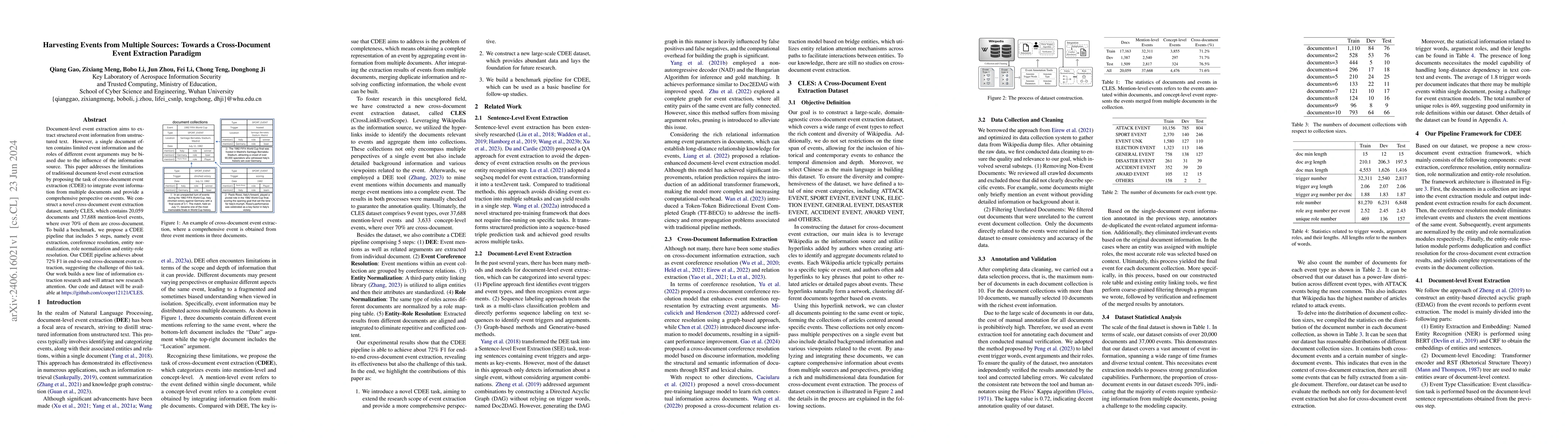 Thumbnail for Harvesting Events from Multiple Sources: Towards a Cross-Document Event
  Extraction Paradigm