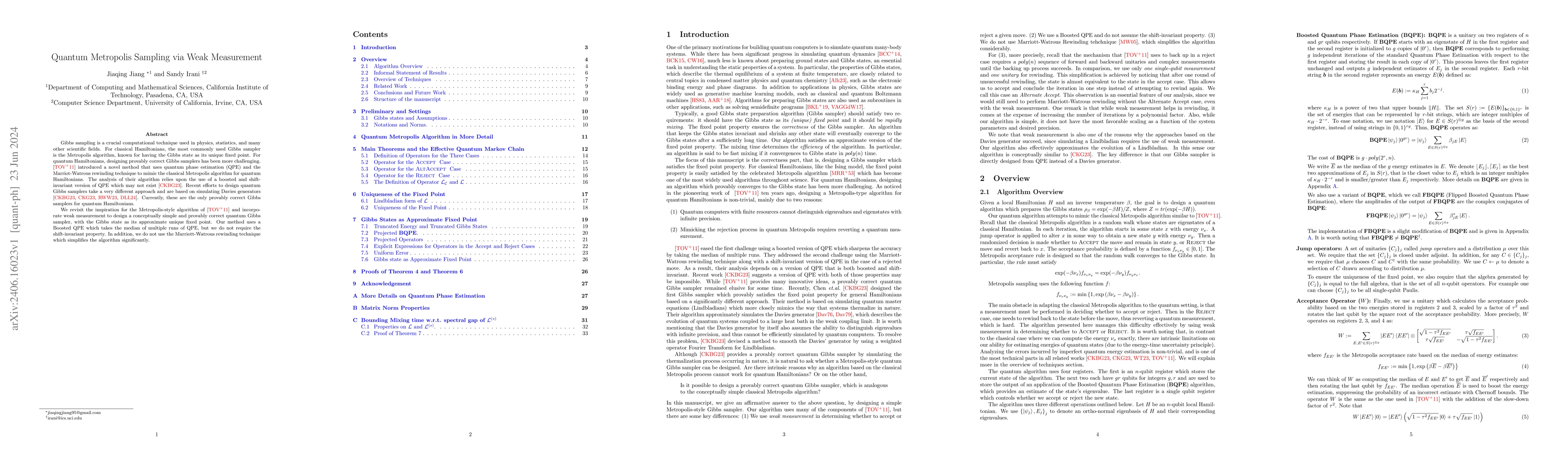 Thumbnail for Quantum Metropolis Sampling via Weak Measurement