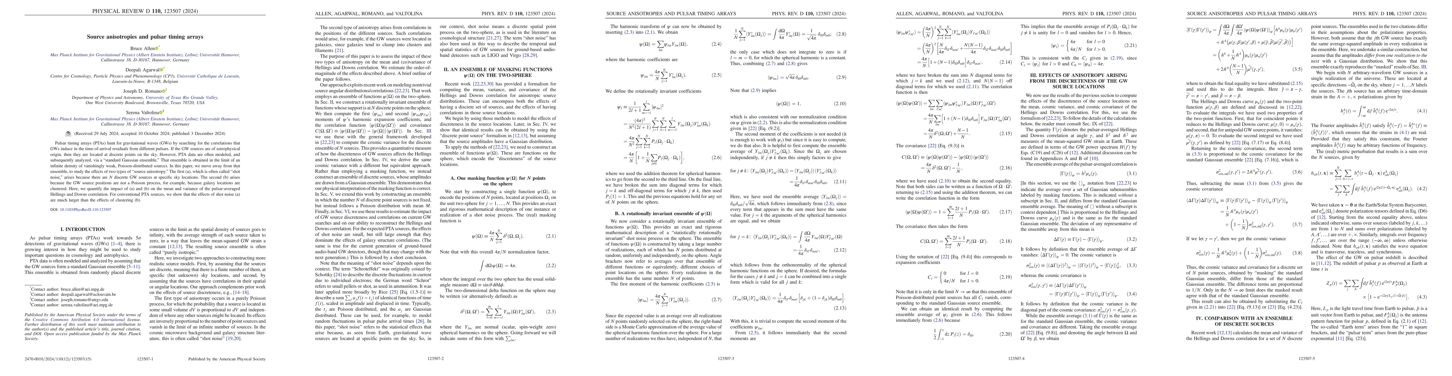 Thumbnail for Source anisotropies and pulsar timing arrays