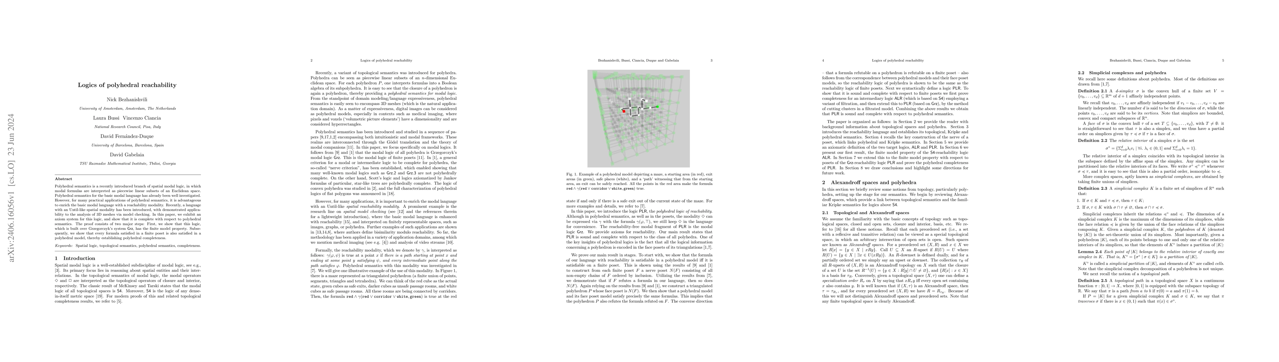 Thumbnail for Logics of polyhedral reachability