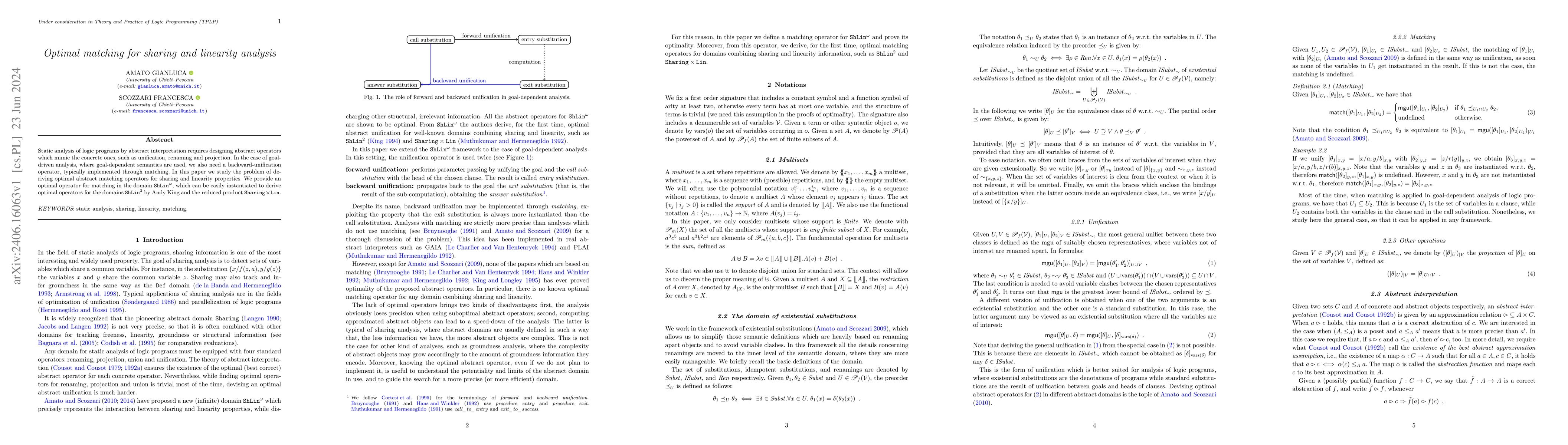 Thumbnail for Optimal matching for sharing and linearity analysis