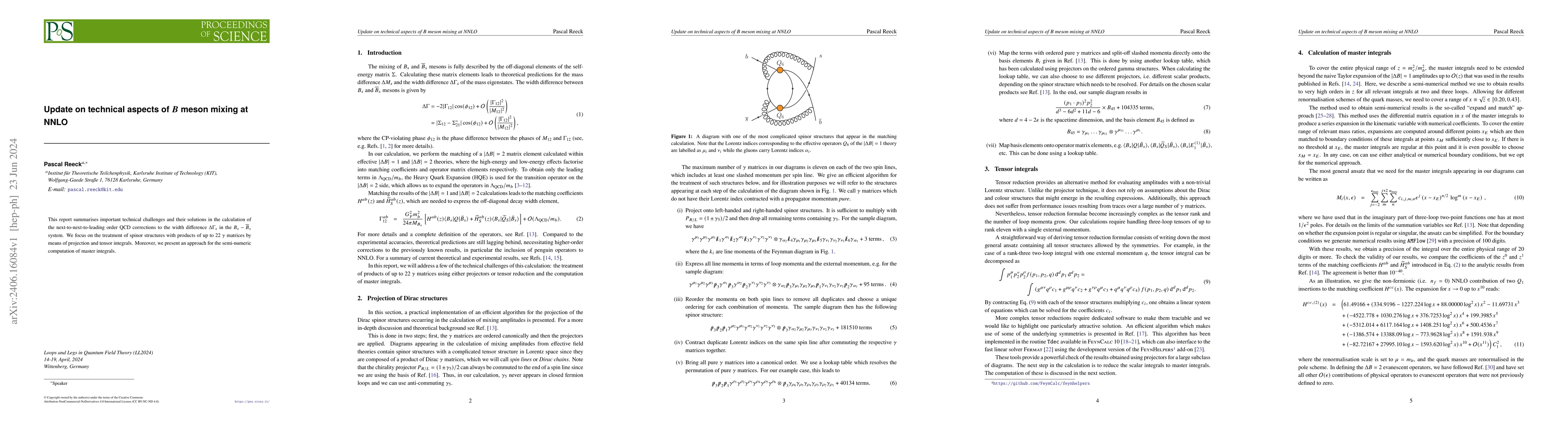 Thumbnail for Update on technical aspects of $B$ meson mixing at NNLO