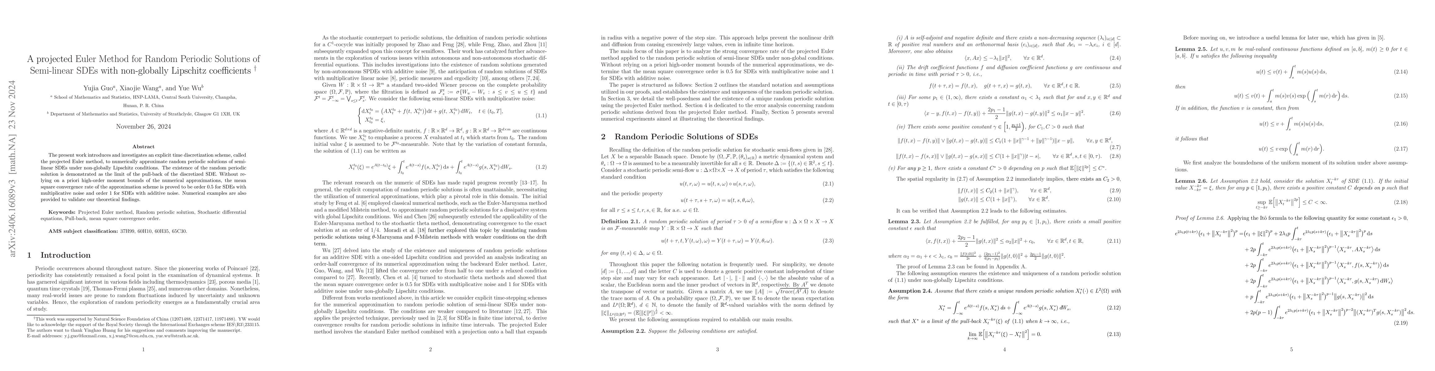 Thumbnail for A projected Euler Method for Random Periodic Solutions of Semi-linear
  SDEs with non-globally Lipschitz coefficients