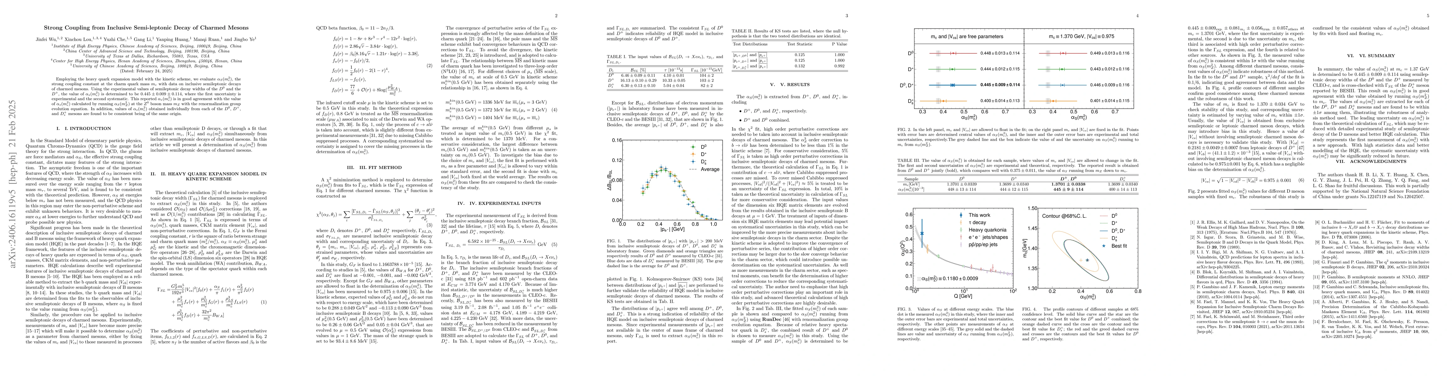 Thumbnail for Strong Coupling from Inclusive Semi-leptonic Decay of Charmed Mesons
