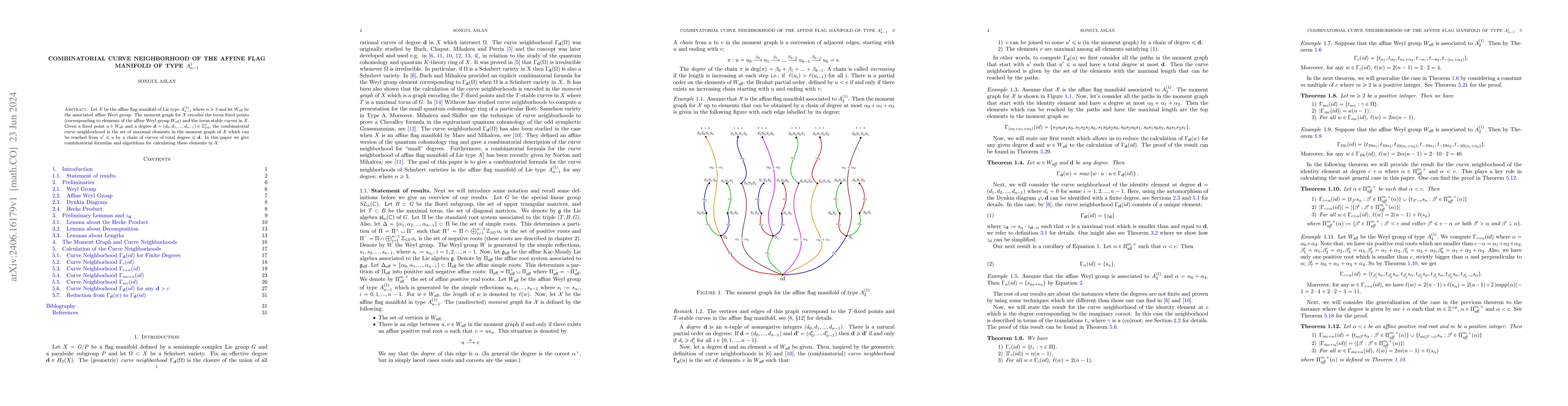 Thumbnail for Combinatorial Curve Neighborhood of the Affine Flag Manifold of Type
  $A_{n-1}^1$