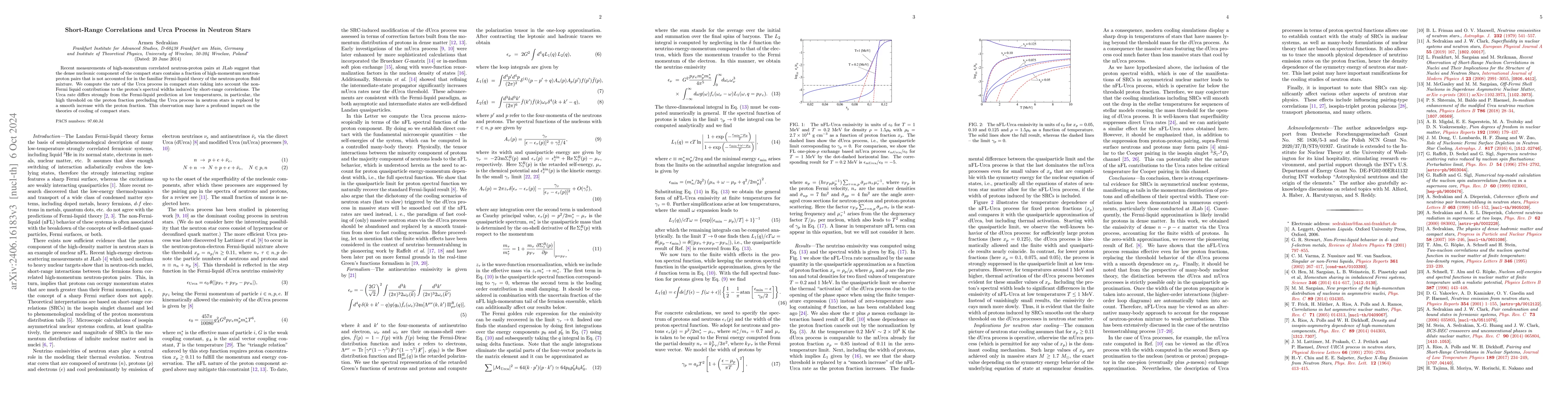 Thumbnail for Short-range correlation and Urca process in neutron stars