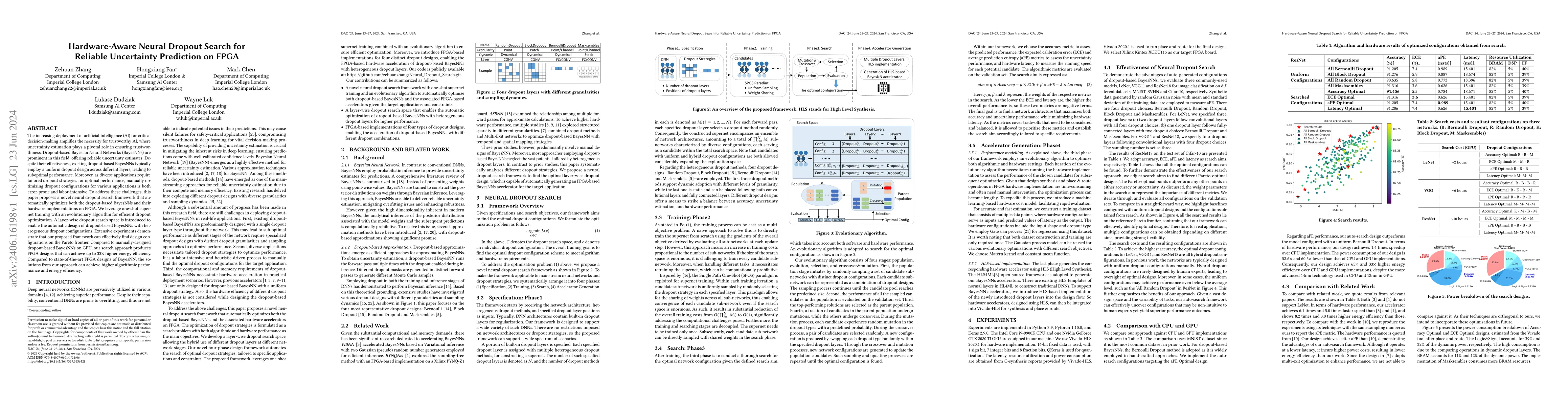 Thumbnail for Hardware-Aware Neural Dropout Search for Reliable Uncertainty Prediction
  on FPGA
