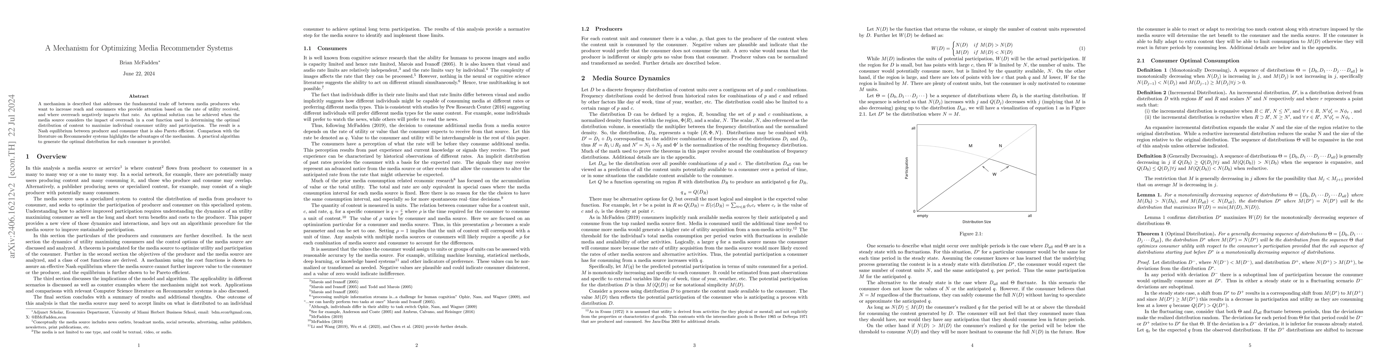 Thumbnail for A Mechanism for Optimizing Media Recommender Systems