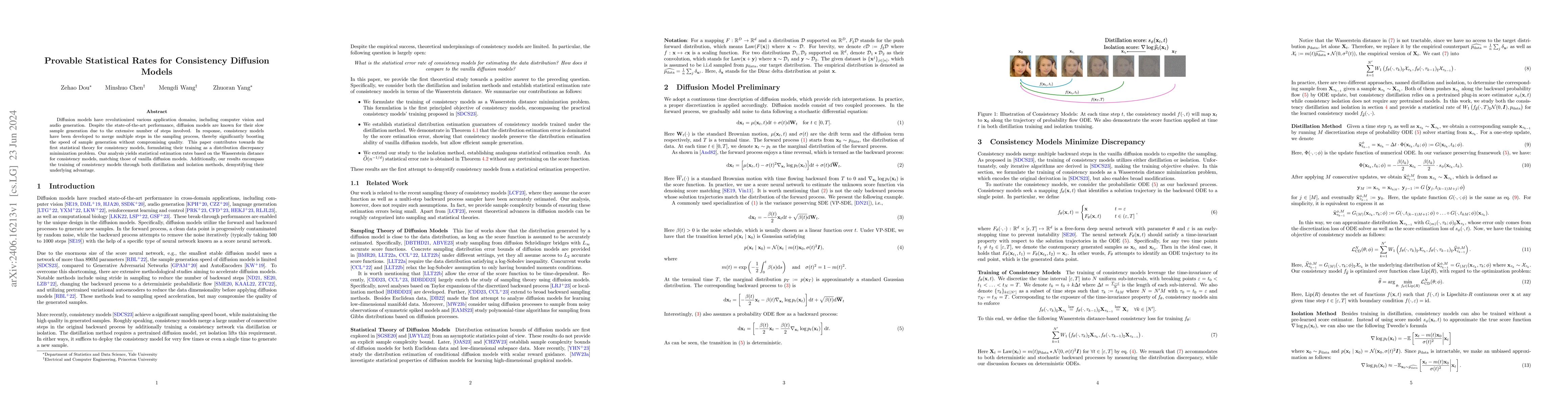 Thumbnail for Provable Statistical Rates for Consistency Diffusion Models