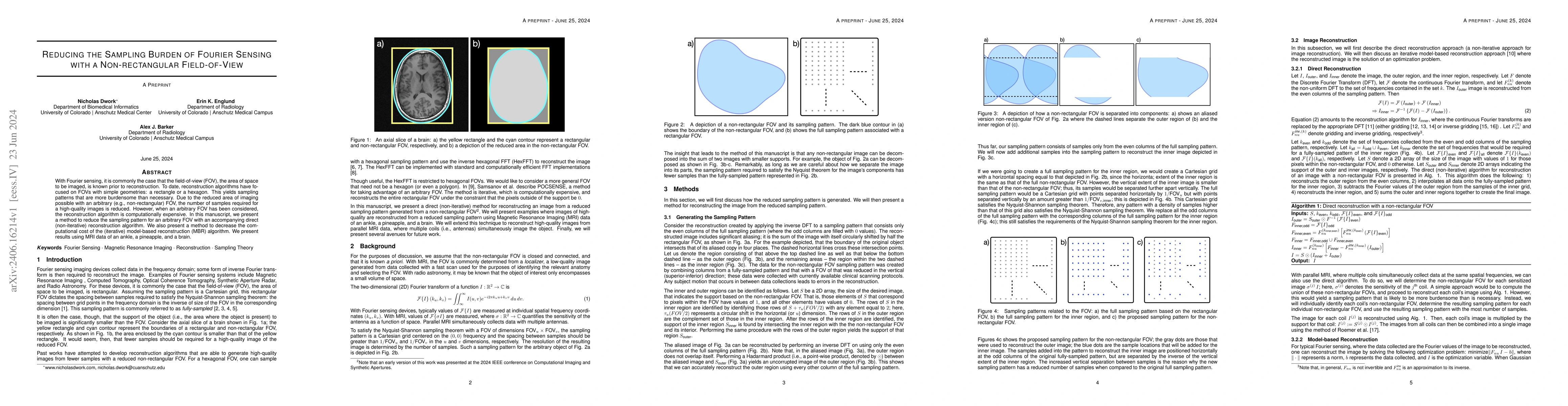 Thumbnail for Reducing the Sampling Burden of Fourier Sensing with a Non-rectangular
  Field-of-View