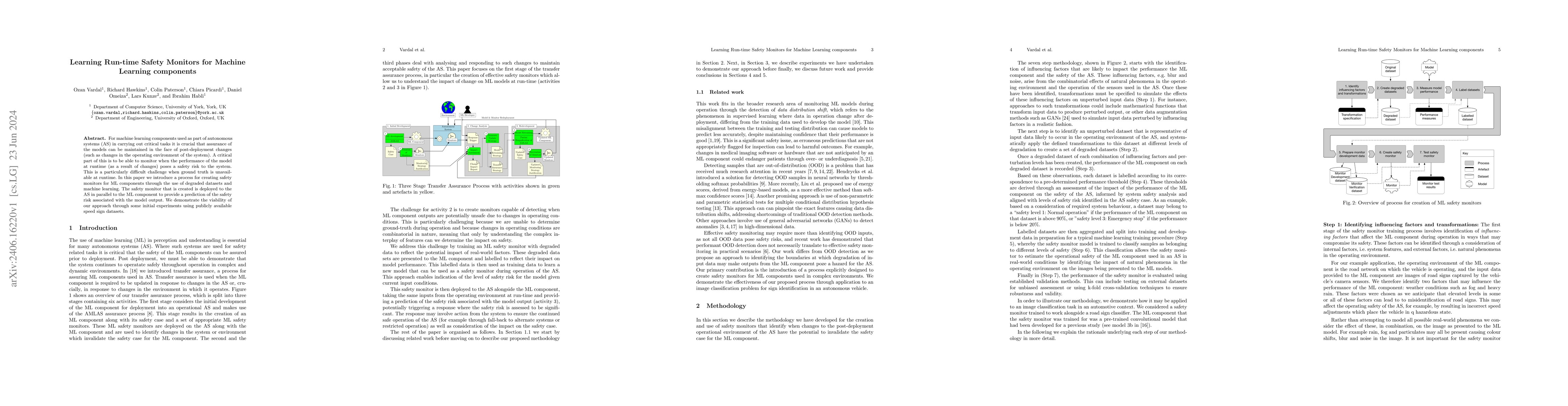 Thumbnail for Learning Run-time Safety Monitors for Machine Learning Components