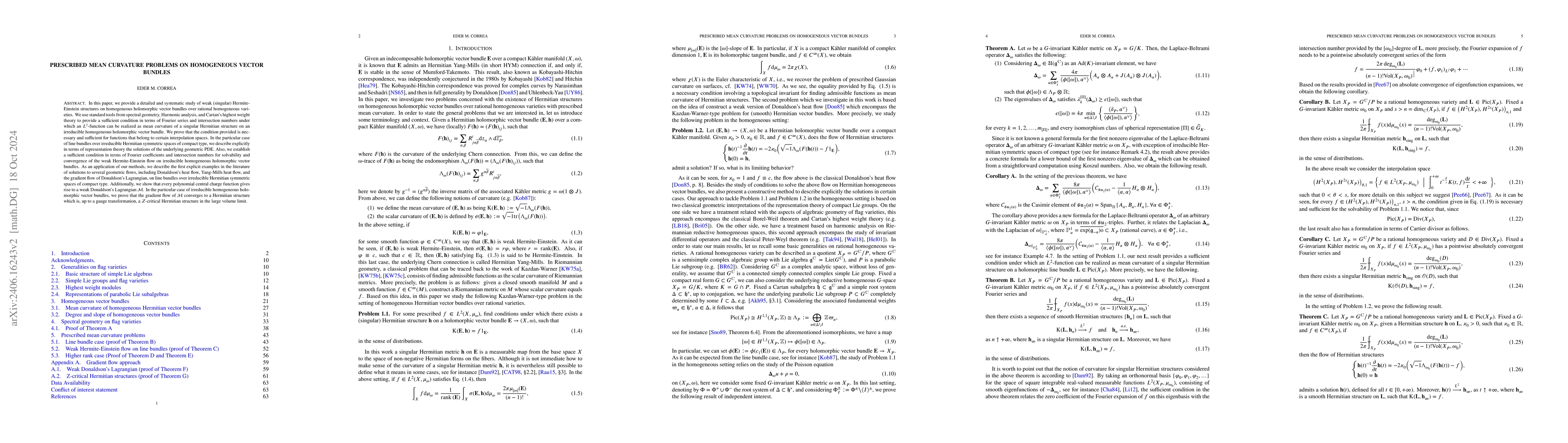 Thumbnail for Prescribed mean curvature problems on homogeneous vector bundles